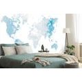 SELF ADHESIVE WALLPAPER WATERCOLOR MAP OF THE WORLD IN LIGHT BLUE COLOR - SELF-ADHESIVE WALLPAPERS - WALLPAPERS