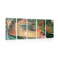 5-PIECE CANVAS PRINT PSYCHEDELIC ABSTRACTION - ABSTRACT PICTURES{% if product.category.pathNames[0] != product.category.name %} - PICTURES{% endif %}