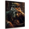 CANVAS PRINT ANIMAL GANGSTER TIGER - PICTURES OF ANIMAL GANGSTERS - PICTURES