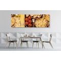 CANVAS PRINT VARIATIONS OF ITALIAN PASTA - PICTURES OF FOOD AND DRINKS - PICTURES