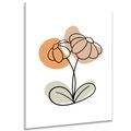 WANDBILD MINIMALISTISCHE BLUME AUF WEISSEM HINTERGRUND NO1 - BILDER BLUMEN - BILDER