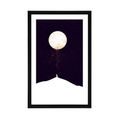 POSTER MIT PASSEPARTOUT TIER UNTER DEM VOLLMOND - MOTIVE AUS UNSERER WERKSTATT - POSTER