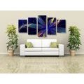 5-PIECE CANVAS PRINT VIRTUAL FLOWER - ABSTRACT PICTURES - PICTURES