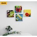 CANVAS PRINT SET DRINKS IN COLORFUL COLORS - SET OF PICTURES - PICTURES