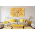 WANDBILD GOLDENES ETHNISCHES MANDALA - BILDER MIT FENG SHUI-MOTIVEN - BILDER