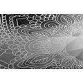 CANVAS PRINT MANDALA ELEMENTS IN BLACK AND WHITE - BLACK AND WHITE PICTURES - PICTURES