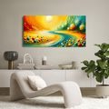 OBRAZ ZLATÁ KRAJINA SE SLUNCEM - OBRAZY PŘÍRODY A KRAJINY - OBRAZY