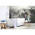 WALL MURAL FOREST IN A BLACK AND WHITE FOG - WALLPAPERS - 🔥 TOTAL SALE 🔥