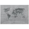 SAMOLEPILNA TAPETA ZEMLJEVID SVETA V SIVI IZVEDBI - TAPETE ZEMLJEVIDI - TAPETE