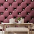 WALLPAPER BURGUNDY LEATHER ELEGANCE - WALLPAPERS WITH IMITATION OF LEATHER - WALLPAPERS