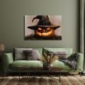 WANDBILD KÜRBISSE IM HEXENHUT - HALLOWEEN- UND HORROR-BILDER - BILDER