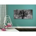 CANVAS PRINT BLACK AND WHITE TREE OF LIFE - BLACK AND WHITE PICTURES{% if product.category.pathNames[0] != product.category.name %} - PICTURES{% endif %}