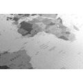 CANVAS PRINT BLACK AND WHITE MAP WITH NAMES - PICTURES OF MAPS - PICTURES