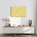 QUADRO SU TELA – MOTIVO GEOMETRICO GIALLO RÉTRO - QUADRI VINTAGE E RETRÒ - STAMPE E QUADRI