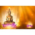 SELF ADHESIVE WALLPAPER BUDDHA STATUE ON A LOTUS FLOWER - SELF-ADHESIVE WALLPAPERS - WALLPAPERS