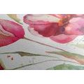 CANVAS PRINT BEAUTIFUL TULIPS IN AN INTERESTING DESIGN - PICTURES FLOWERS - PICTURES