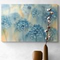 CANVAS PRINT BLUE DANDELION IN WATERCOLOR DESIGN - PICTURES FLOWERS - PICTURES