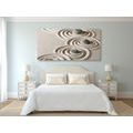 CANVAS PRINT ZEN STONES IN SANDY CIRCLES - PICTURES FENG SHUI - PICTURES