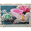 CANVAS PRINT BEAUTIFUL ORCHID IN DETAIL - PICTURES FLOWERS - PICTURES