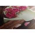 CANVAS PRINT ROSE IN A WATERING CAN - STILL LIFE PICTURES - PICTURES