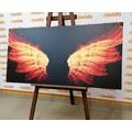 CANVAS PRINT FIERY ANGEL WINGS - PICTURES OF ANGELS - PICTURES