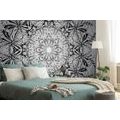 SELF ADHESIVE WALLPAPER ROSETTE IN BLACK AND WHITE - SELF-ADHESIVE WALLPAPERS - WALLPAPERS