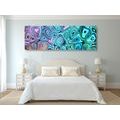 CANVAS PRINT CREATIVE TURQUOISE ART - ABSTRACT PICTURES - PICTURES