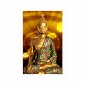 POSTER BUDDHA-STATUE MIT ABSTRAKTEM HINTERGRUND - FENG SHUI - POSTER