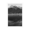 POSTER SUNSET OVER THE DOLOMITES IN BLACK AND WHITE - BLACK AND WHITE - POSTERS