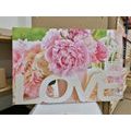 CANVAS PRINT WITH THE ROMANTIC INSCRIPTION LOVE - PICTURES WITH INSCRIPTIONS AND QUOTES - PICTURES