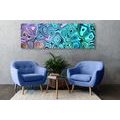 CANVAS PRINT CREATIVE TURQUOISE ART - ABSTRACT PICTURES - PICTURES
