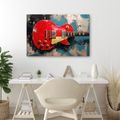SLIKA CRVENA ELEKTRIČNA GITARA - GLAZBENE SLIKE - SLIKE