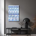 TABLEAU SUR TOILE – MOTIFS BLEUS MÉDITERRANÉENS - TABLEAUX PAR THÈME - TABLEAUX