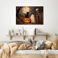 QUADRO SU TELA – GATTO DI HALLOWEEN CON ZUCCA - QUADRI HALLOWEEN E HORROR - STAMPE E QUADRI