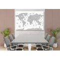 CANVAS PRINT BLACK AND WHITE MAP - PICTURES OF MAPS - PICTURES