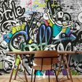 SELF ADHESIVE WALLPAPER STYLISH GRAFFITI WALL - SELF-ADHESIVE WALLPAPERS - WALLPAPERS