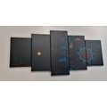 5-PIECE CANVAS PRINT LUXURIOUS MANDALA - PICTURES FENG SHUI - PICTURES