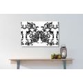 CANVAS PRINT BLACK AND WHITE STILL LIFE OF FLOWERS AND BIRDS - BLACK AND WHITE PICTURES{% if product.category.pathNames[0] != product.category.name %} - PICTURES{% endif %}