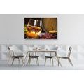 CANVAS PRINT TWO GLASSES OF ROSÉ WINE - PICTURES OF FOOD AND DRINKS - PICTURES