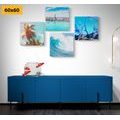 CANVAS PRINT SET SEASIDE LANDSCAPE - SET OF PICTURES - PICTURES