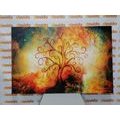TABLEAU SUR TOILE – ARBRE DE VIE AVEC ABSTRACTION DE L'UNIVERS - TABLEAUX FENG SHUI - TABLEAUX