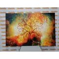 WANDBILD BAUM DES LEBENS MIT ABSTRAKTION DES UNIVERSUMS - BILDER MIT FENG SHUI-MOTIVEN - BILDER