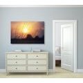CANVAS PRINT SUNRISE OVER A MEADOW - PICTURES OF NATURE AND LANDSCAPE - PICTURES