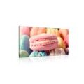 CANVAS PRINT COLORFUL MACARONS - PICTURES OF FOOD AND DRINKS - PICTURES