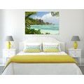 CANVAS PRINT BEAUTIFUL BEACH ON THE ISLAND OF LA DIGUE - PICTURES OF NATURE AND LANDSCAPE - PICTURES