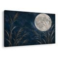 TABLEAU SUR TOILE – NUIT AU CLAIR DE LUNE DANS LES ROSEAUX DORÉS - TABLEAUX MOIS - TABLEAUX