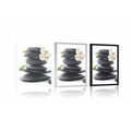 POSTER ZEN STONES WITH A LILY - FENG SHUI - POSTERS