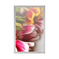 POSTER BOUQUET OF COLORFUL TULIPS - FLOWERS - POSTERS