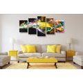 5-PIECE CANVAS PRINT EXPLOSION OF COLORS - ABSTRACT PICTURES{% if product.category.pathNames[0] != product.category.name %} - PICTURES{% endif %}