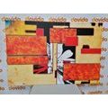 CANVAS PRINT ABSTRACTION IN ORANGE DESIGN - ABSTRACT PICTURES - PICTURES